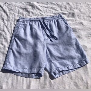 Panama Jack Men's Small Blue Linen Lyocell Drawstring Pull On Casual Shorts